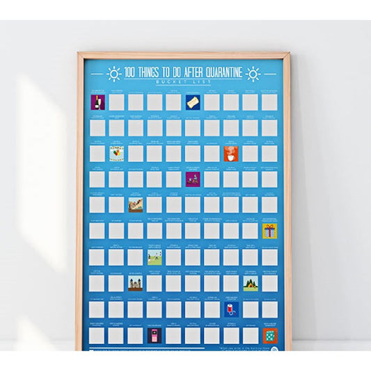 Scratch Off Poster/Bucket List - 100 THINGS TO DO AFTER QUARANTINE