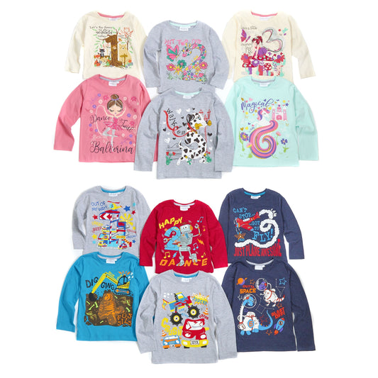 Childrens Birthday Age Design Long Sleeve Top