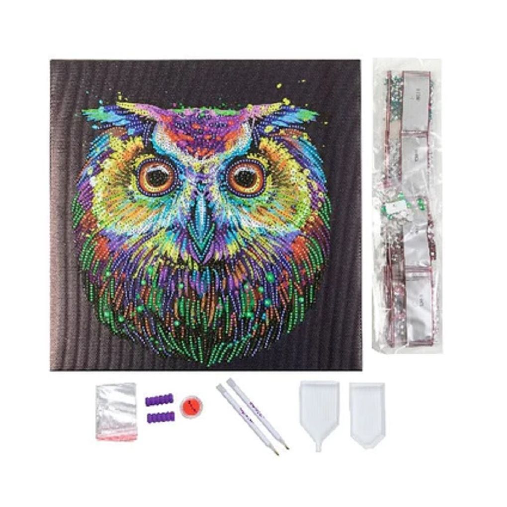 Craft Buddy Part Crystal Framed Crystal Art Kit 30cm x 30cm - Nocturnal Wonder - Special Crystals