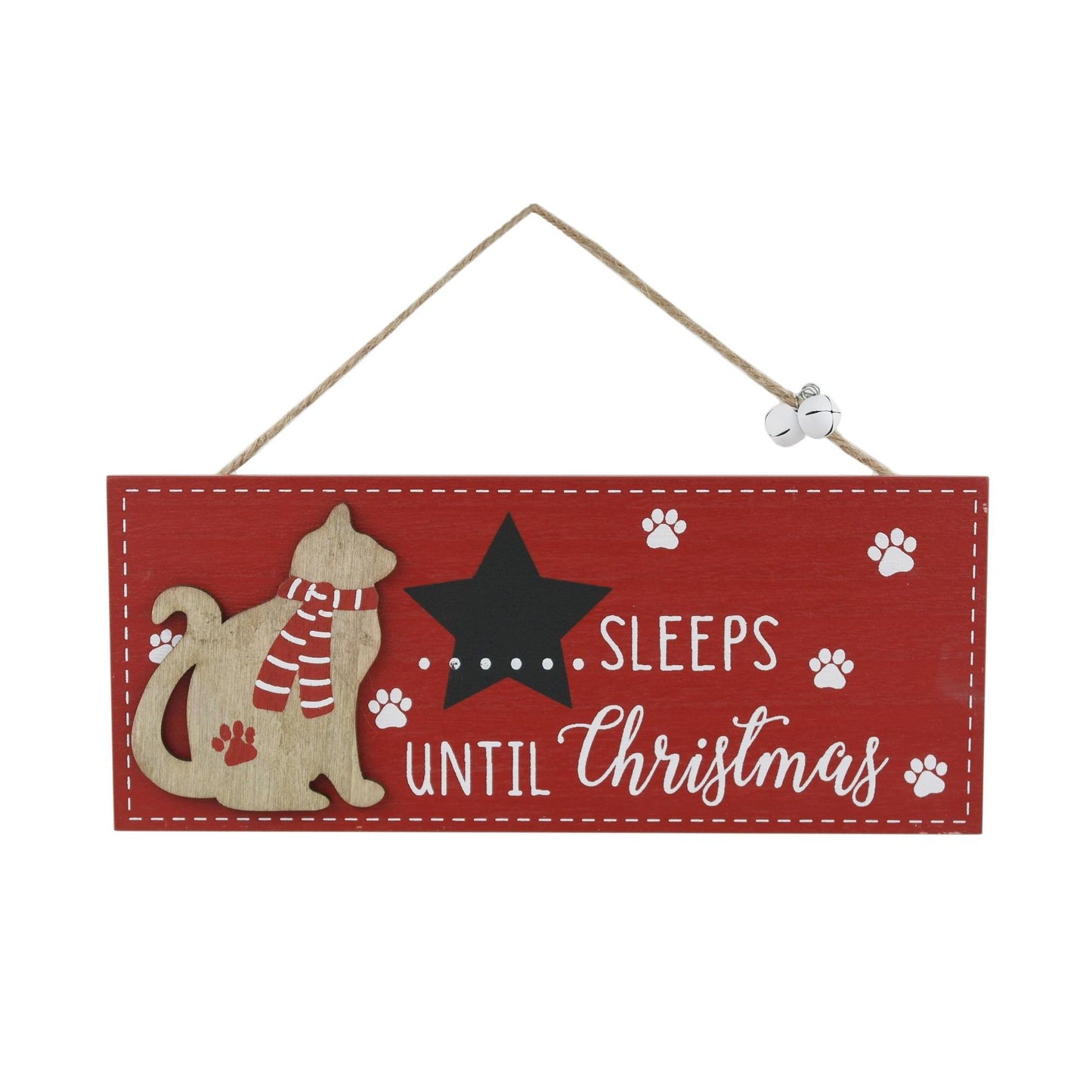 Cat Christmas Countdown Plaque