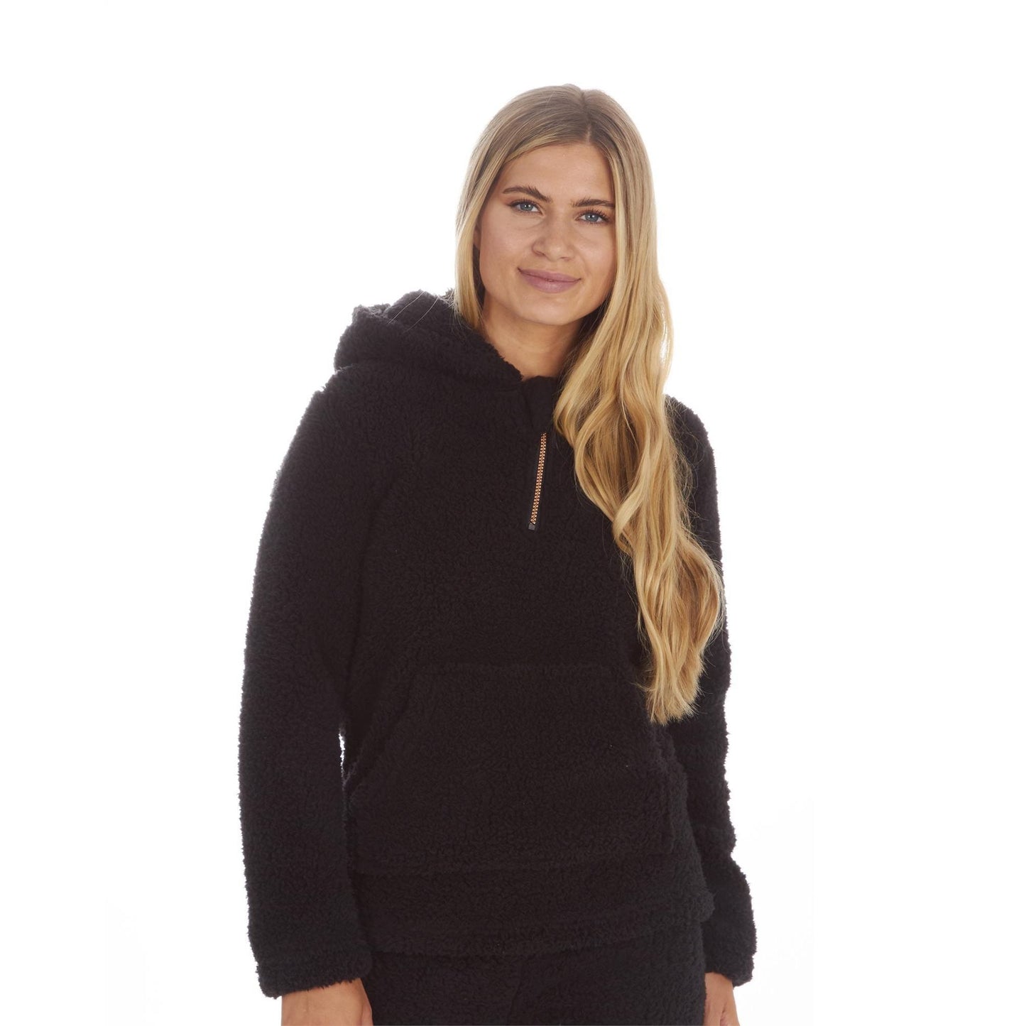 Ladies Borg Fleece Lounge Hoodie