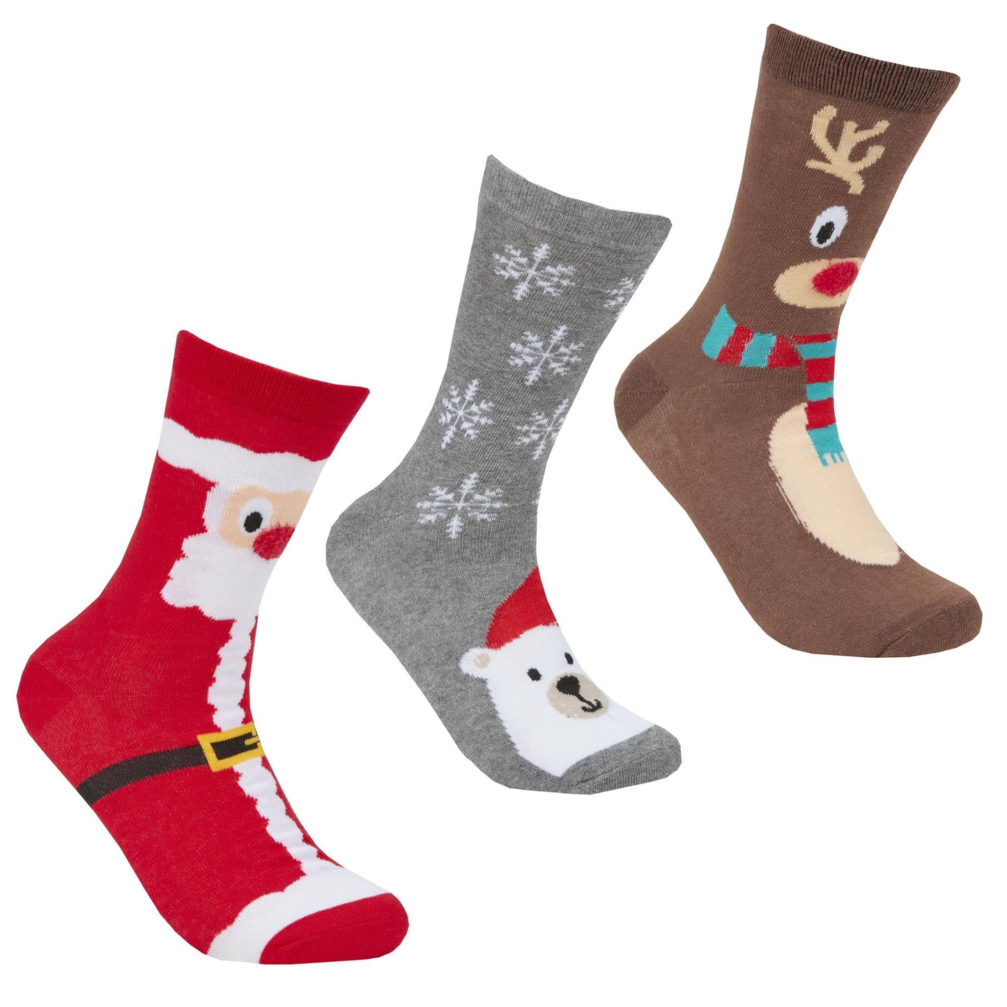 Adults 3 Pack Christmas Socks