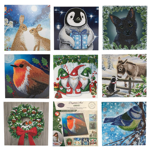 Craft Buddy 18x18cm DIY Crystal Christmas Card Kit ~ 2022 Designs