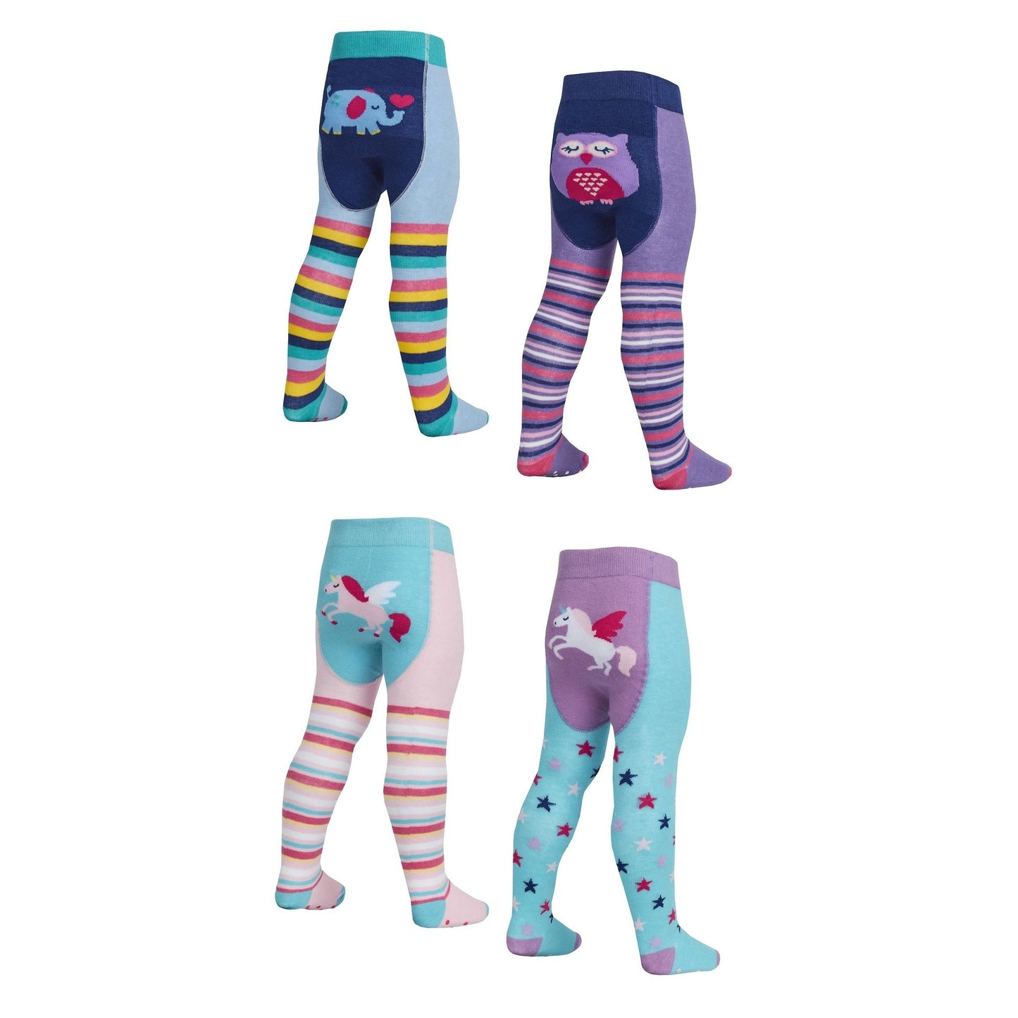 Babies 2 Pack Cotton Rich Novelty Tights