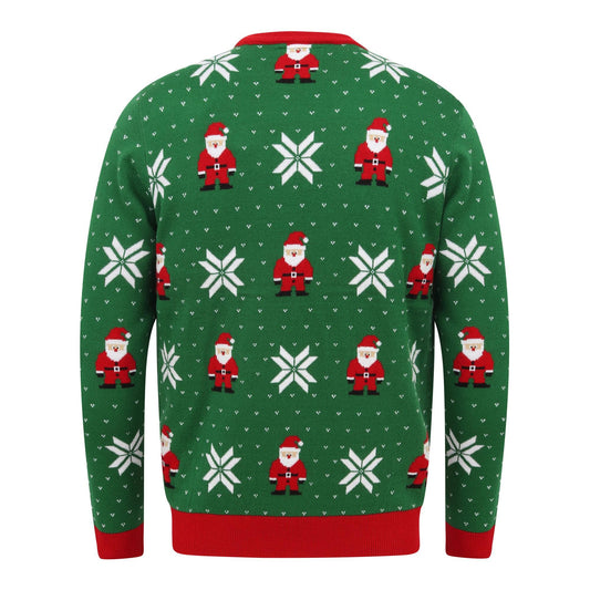 Adults Santa Fairisle Knitted Christmas Jumper