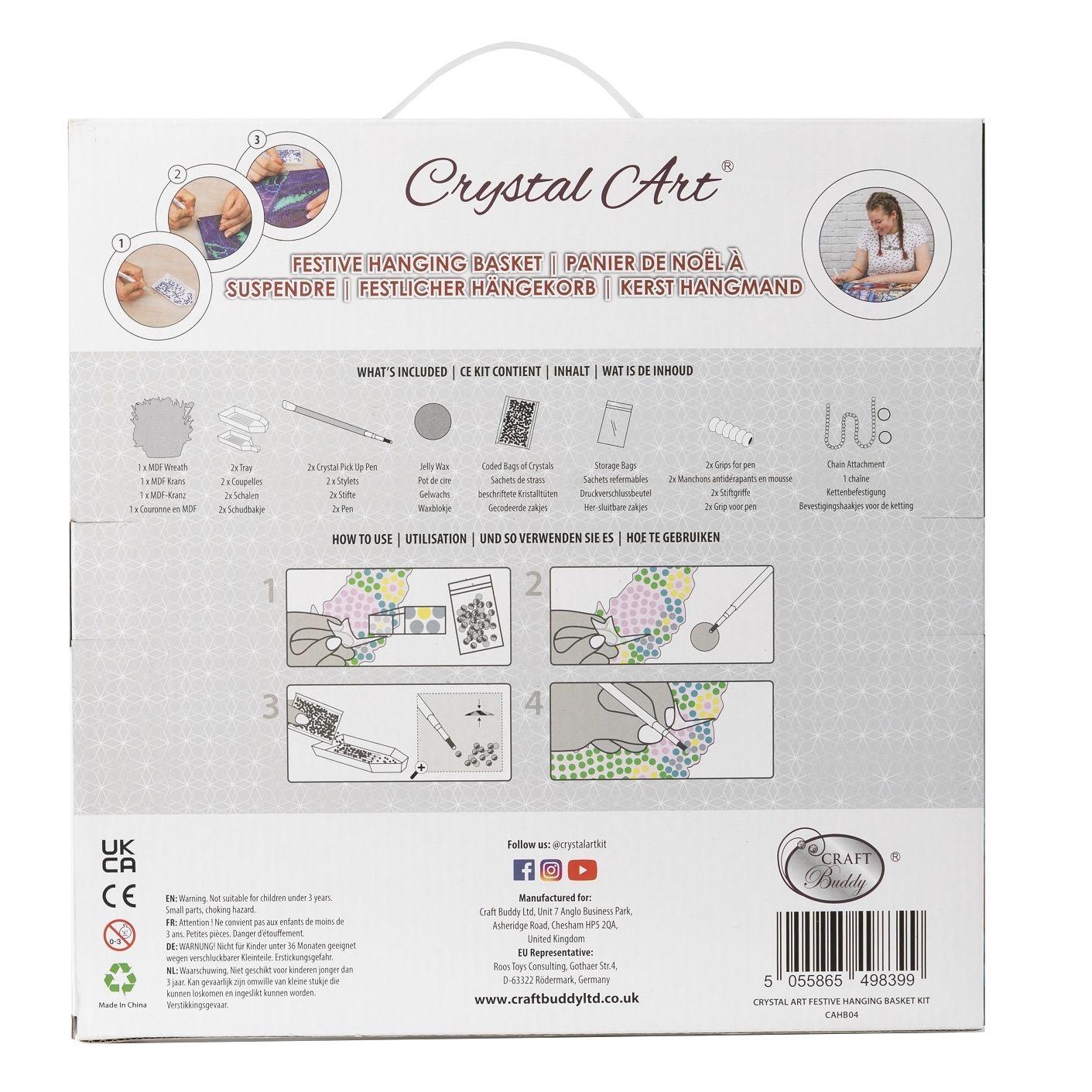 Craft Buddy Crystal Art Hanging Basket Kits