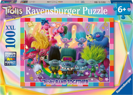 Ravensburger - Jigsaw Puzzle - TROLLS BAND - 100 XXL Pieces - 6+