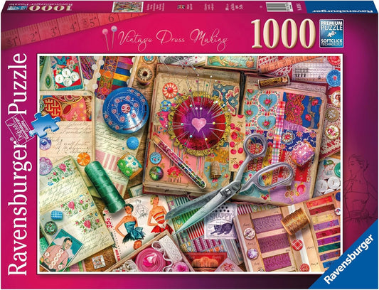 Ravensburger - Jigsaw Puzzle - VINTAGE DRESSMAKING - 1000 Pieces - 12+