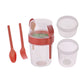 1100ml Two Section Salad To Go Lunch Bowl with Spoon and Fork