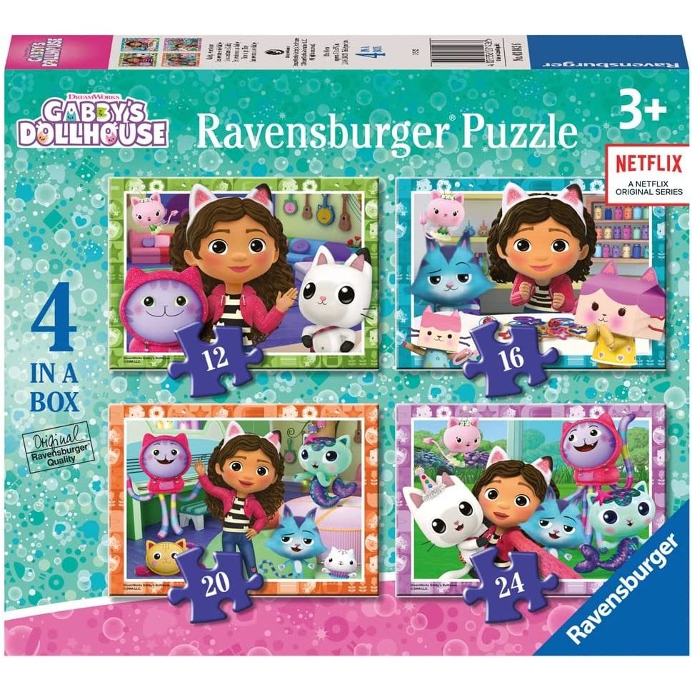 Jigsaw Puzzles - GABBY'S DOLLHOUSE (Time To Get Tiny) - 4 in a Box