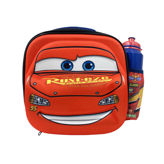 3D Cars Lunch Bag with Bottle