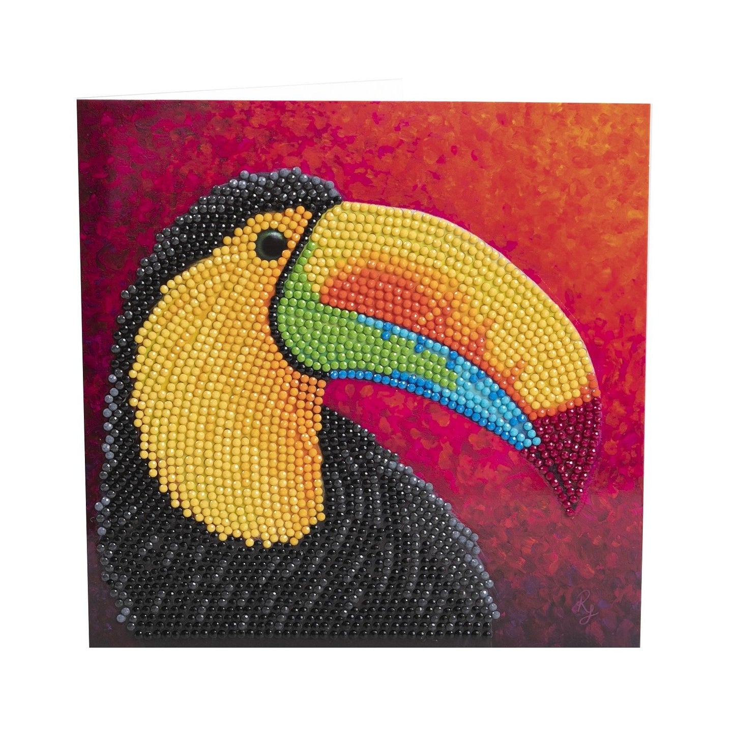 Craft Buddy DIY Crystal Art / Diamond Painting Greetings Card Kit - Tropical Toucan