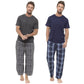 Mens Short Sleeve T Shirt and Checked Bottoms Pyjama Set ~ M-2XL