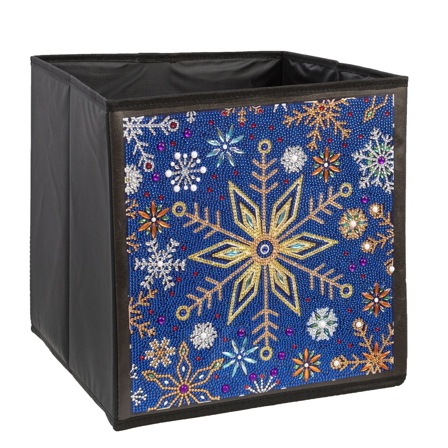 Craft Buddy Crystal Art Christmas Foldable Canvas Storage Box - Snowflake Burst