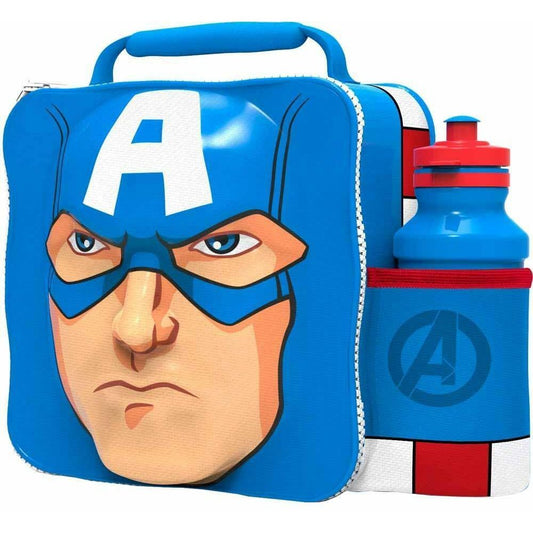 3D Captain America Lunch Bag and Bottle