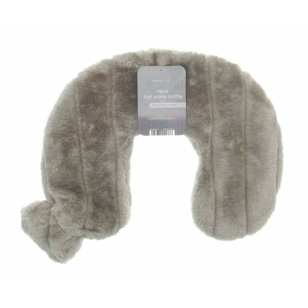 Neck Hot Water Bottle with Luxury Faux Fur Cover