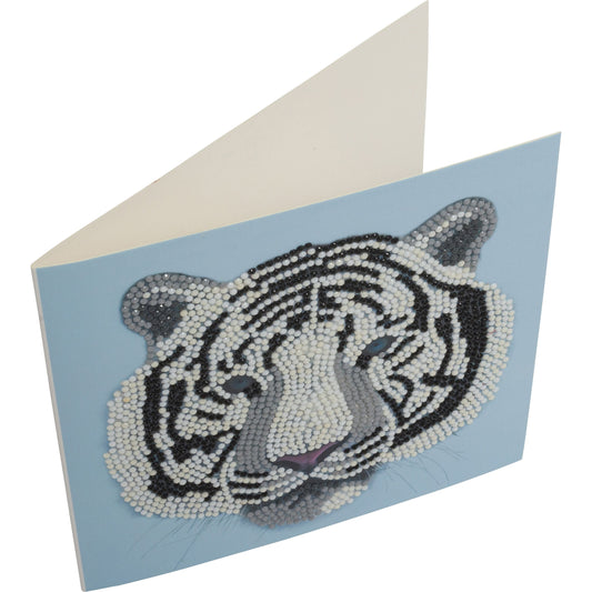 Craft Buddy 18x18cm DIY Crystal Card Kit - White Tiger Head