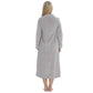 Ladies Zip Front Fleece Dressing Gown ~ S-XL