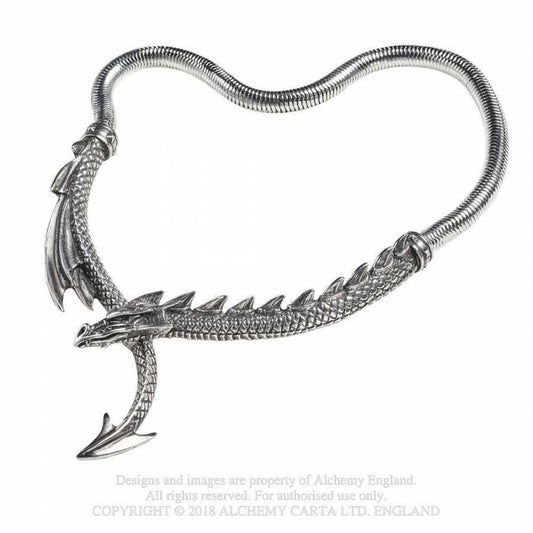 Jewelry/Necklace/Choker - Gothic/Draconic - Pewter - DRAGON'S LURE