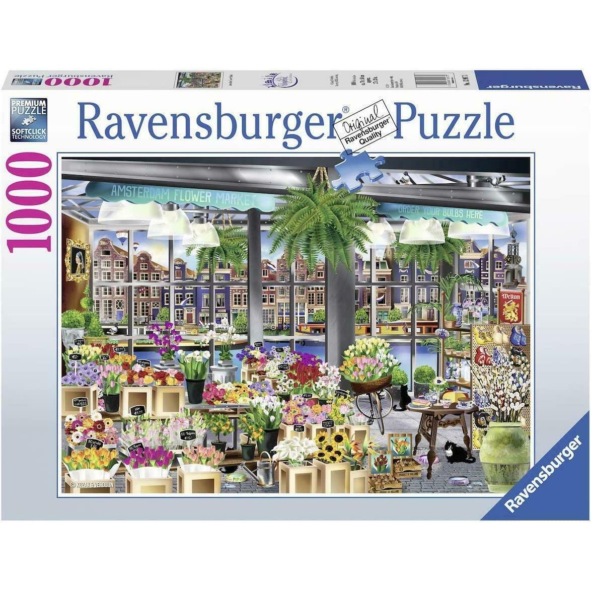 Jigsaw Puzzle - AMSTERDAM FLOWER MARKET - 1000 Pieces