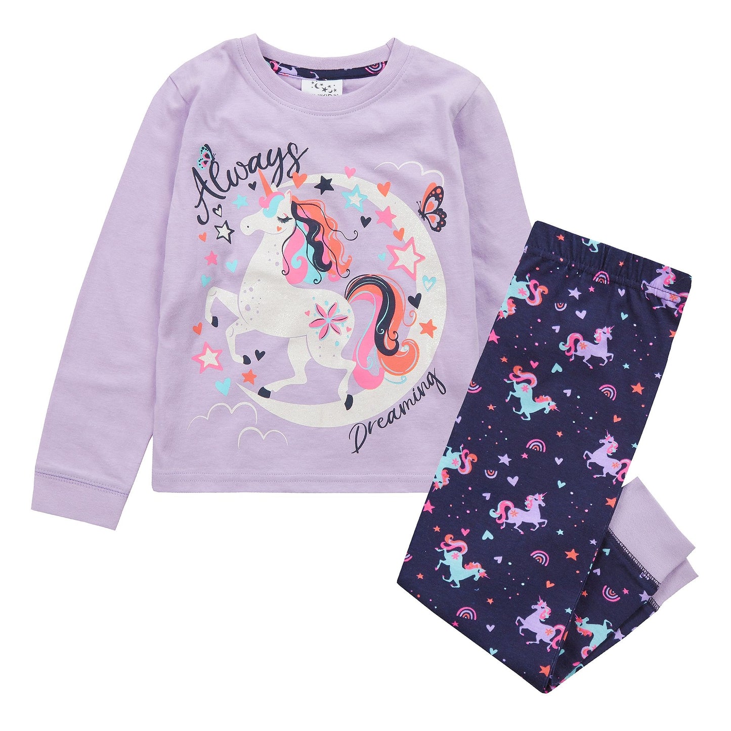 Childrens Unicorn Always Dreaming Pyjama Set ~ 2-6 years