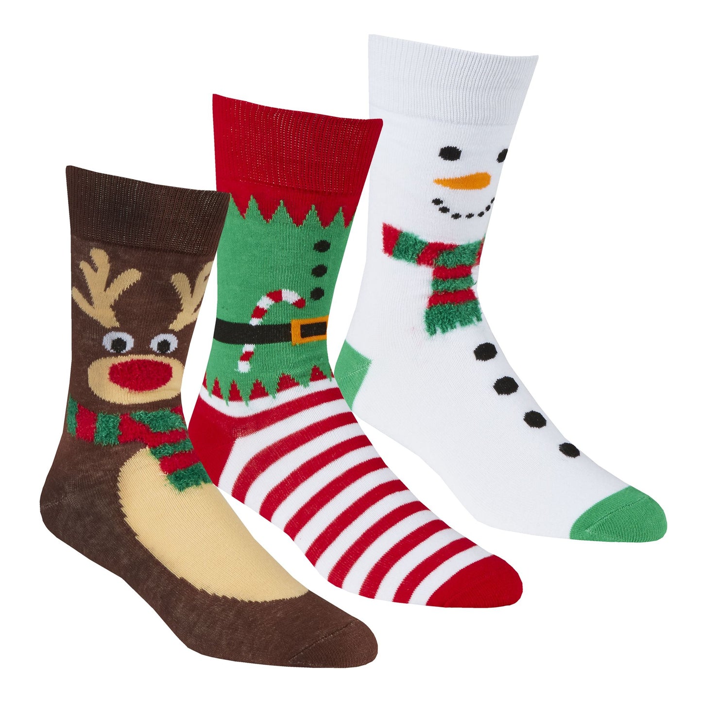 Adults 2 x 3 Packs of Christmas Socks In Carded Packs