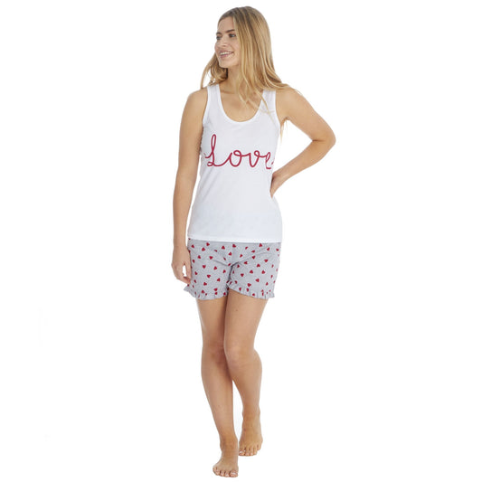 Ladies Love Shorts Pyjama Set ~ S-XL