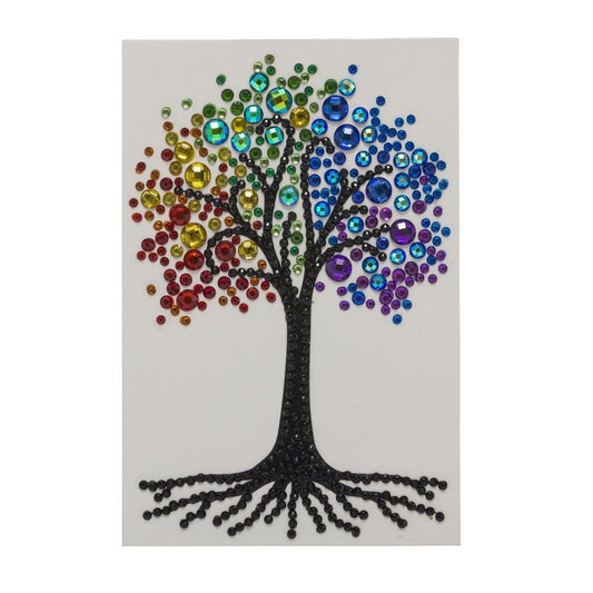 Craft Buddy DIY Crystal Card Kit 10cm x 15cm - Rainbow Tree