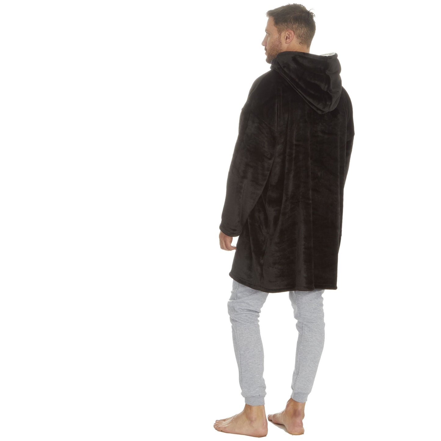 Mens Oversized Plush Fleece Winter Hoodie