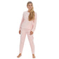 Ladies Soft Shimmer Effect Flannel Fleece Pyjama Set ~ S-XL