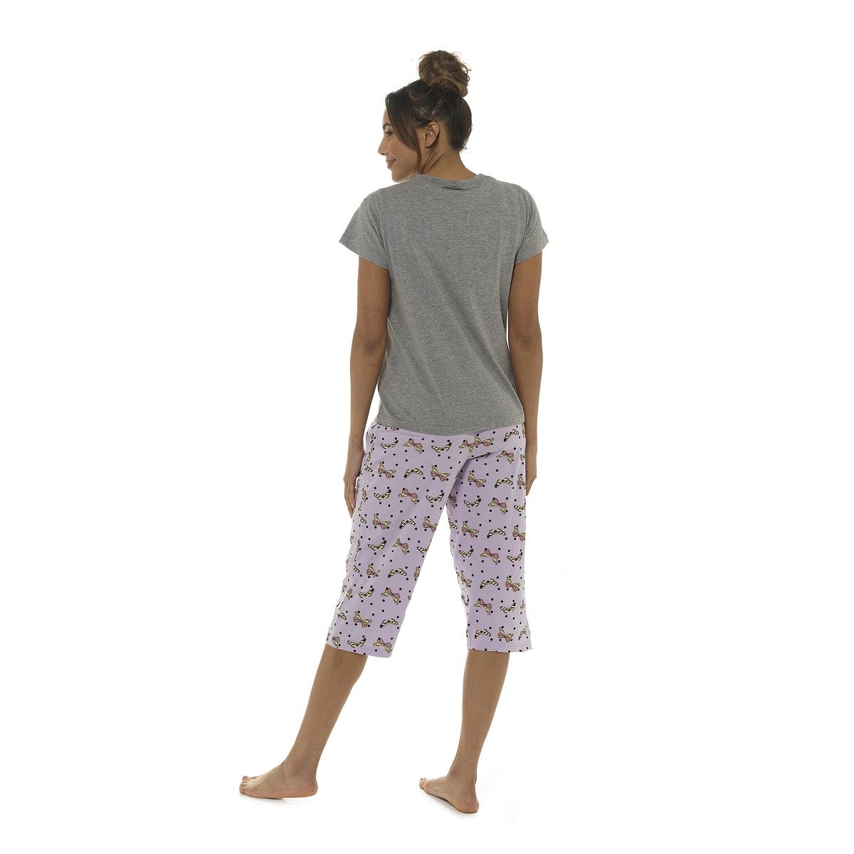 Ladies Butterfly Design Crop Pyjama Set ~ S-XL