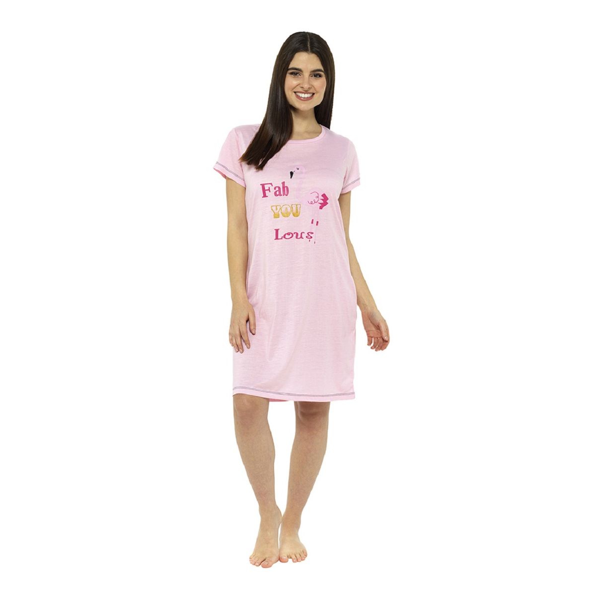 Ladies Jersey Fun Print Short Sleeve Nightdress