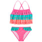 Girls Two Piece Swimsuit With Flower Detail ~ 2-13 years