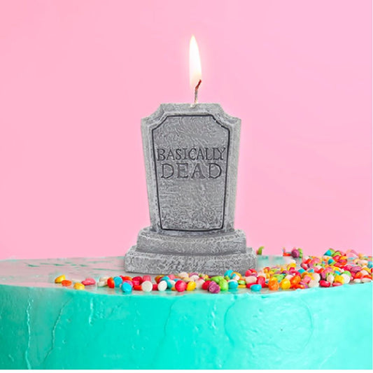 Birthday/Celebration Candle - BASICALLY DEAD - Tombstone