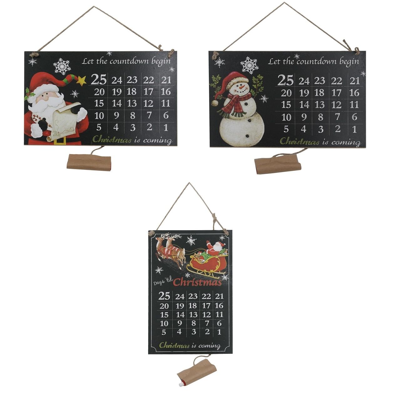 Christmas Countdown Hanging Plaque