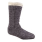 Mens Chunky Knit Fully Fleece Lined Winter Slipper Socks