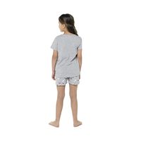 Childrens Cat Pocket Top Shorts Pyjama Set ~ 7-13 years