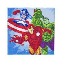 Craft Buddy Mounted Crystal Art Kit 30x30cm ~ Superheros Avengers Assemble
