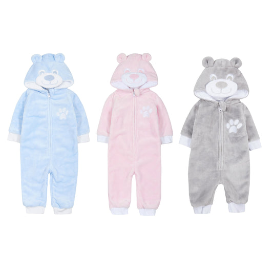 Babies Novelty Bear Soft Fleece Onesie