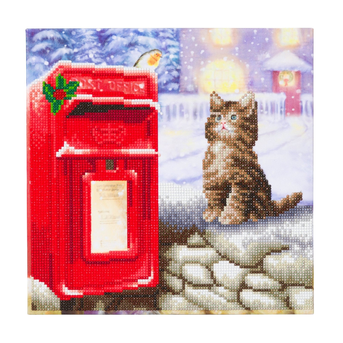 Craft Buddy Mounted Crystal Art Kit 30cm x 30cm - Postman Cat