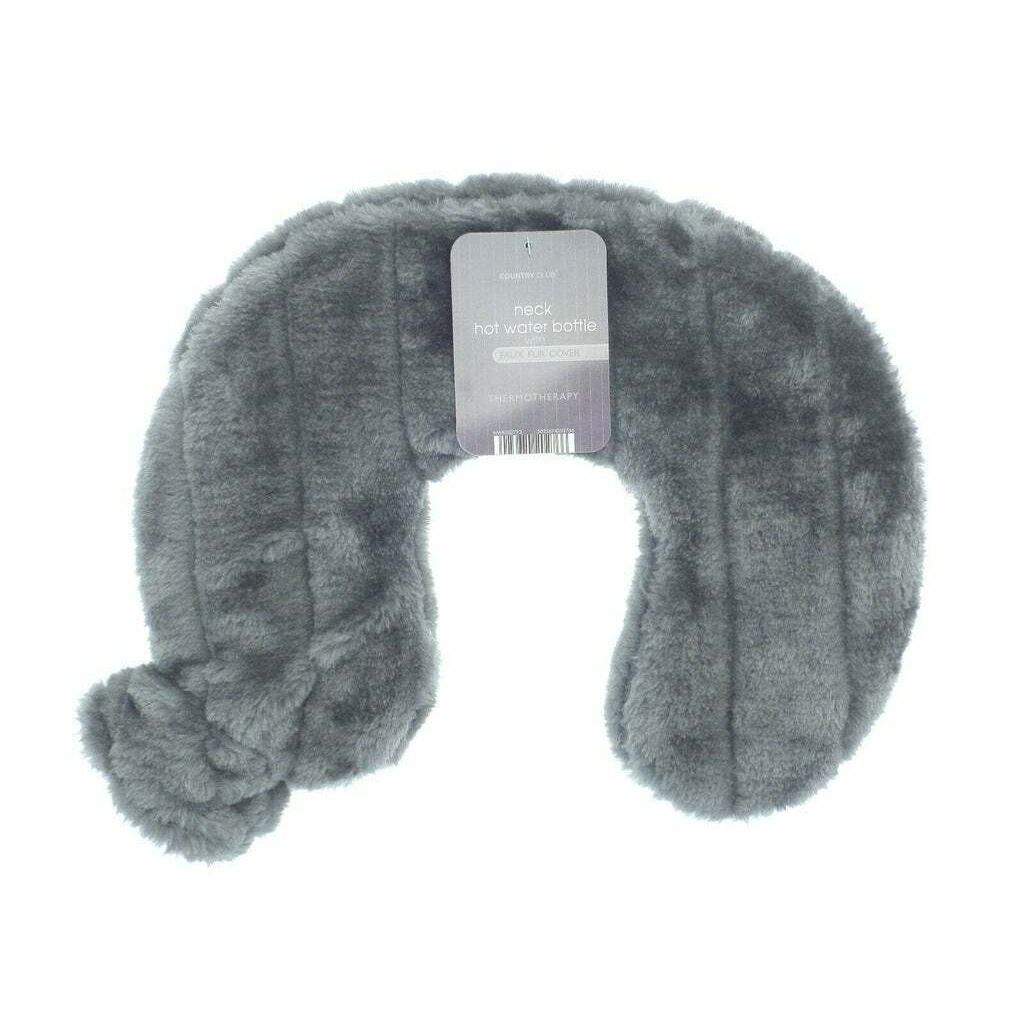 Neck Hot Water Bottle with Luxury Faux Fur Cover