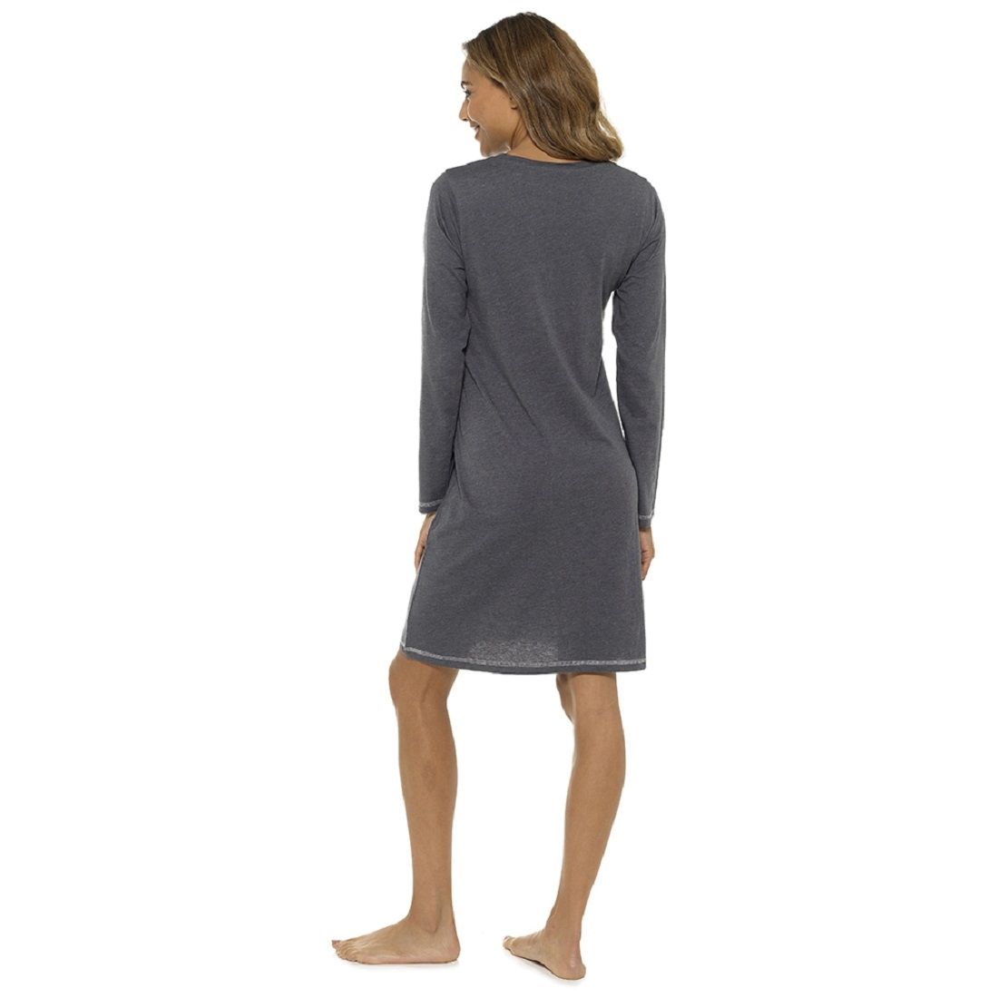Ladies Lazy Mode Hedgehog Design Grey Nightdress ~ S-XL