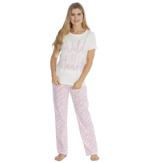 Ladies Wild At Heart Pyjama Set ~ S-XL