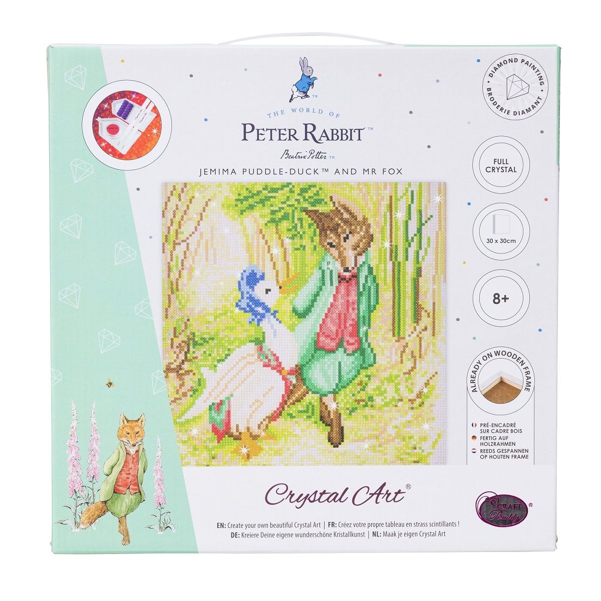 Craft Buddy Mounted Crystal Art Kits ~ Beatrix Potter Peter Rabbit Range