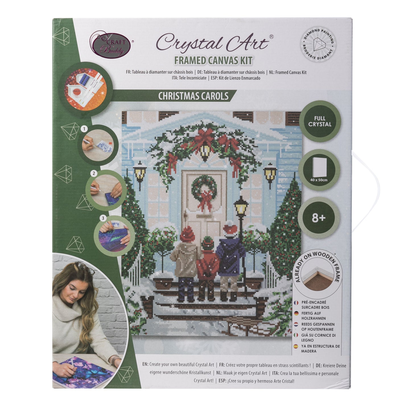 Craft Buddy Full Crystal Mounted Crystal Art Kit 40cm x 50cm ~ Christmas Carols