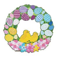 Craft Buddy 30cm Crystal Art Wreath Kit - Little Chicks - Easter