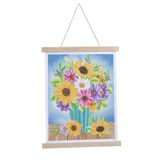 Craft Buddy Crystal Art Scroll Kit 35cm x 45cm - Spring Chintz - Full Crystal