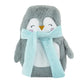 750ml Small Hot Water Bottle with Cute Penguin Removable Cover