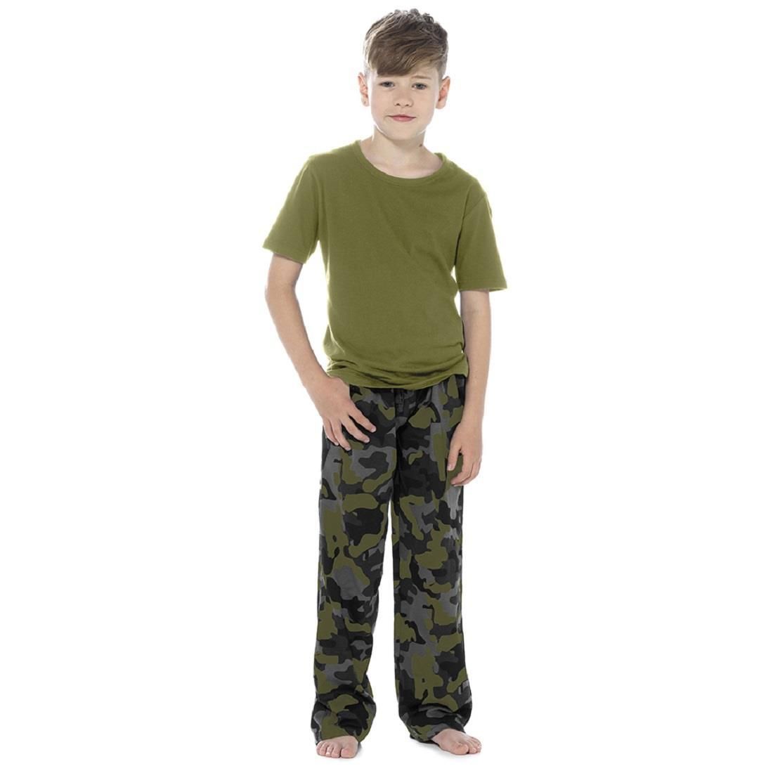 Childrens Camo Print Cotton Jersey Pyjama Set ~ 7-13 years