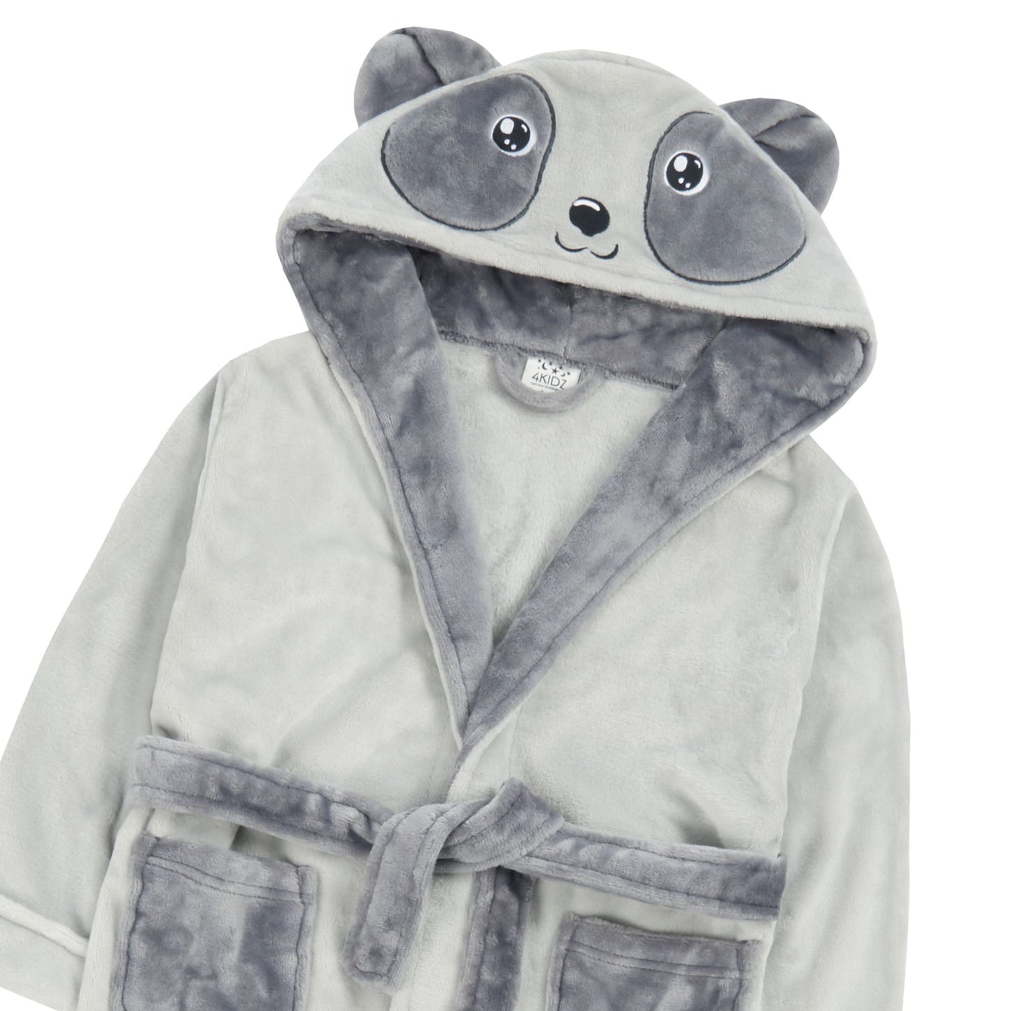 Childrens Fleece Dressing Gown with Panda Design Hood ~ 2-13 years